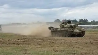 Chieftain Tank drag racing at Operation Market Harborough Including Mr Hewes taking a Centurion ARV