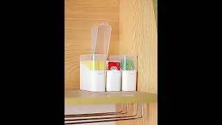 Fridge Organizer Bin With Lid - Stackable Storage Containers For Cheese &  Sauce Packets  Rs.500