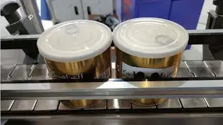 #Automatic #dust-proof plastic lid #capping #machine,plastic cover #capper #equipment for tin #can