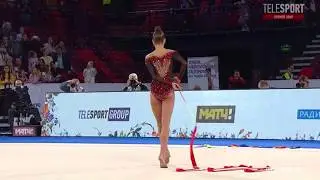 Dina Averina ribbon 2020 new routine|Дина Аверина дента 2020 новое упражнение|Гран При Москва
