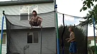 13 Year Old Triple Backflip Attempts on Garden Trampoline
