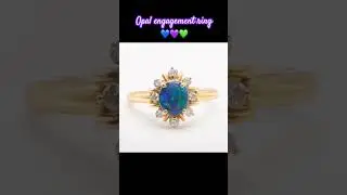 Available now on our Etsy 💜💚💙 #etsy #opal #engagementring #diamond #etsyjewelry #jewelry