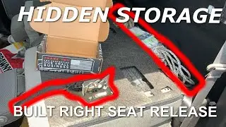 Built right rear seat storage Install F250/F150 (HIDDEN STORAGE) 2017-Present