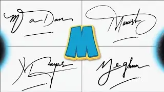 How to Draw Signature 'M'  | Alphabet 'M' Signature #signaturestyle #handwriting