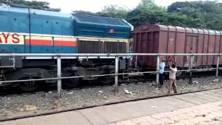 GOC WDG-4 12870 Coupling with BCNA Freight Load At