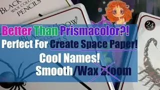 Black Widow Wax Colored Pencils Review/Great for Create Space Paper/Misfits Adult Coloring Book
