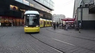 Straßenbahn Berlin | BVG Bombardier Flexity Berlin / Tatra KT4 | Alexanderplatz te Berlijn | 2016