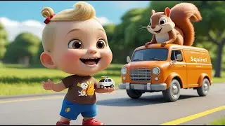 Squirrel Rides Delivery Van | Fun Kids Song | Playful Vehicle Adventure Rhyme
