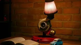 Lampe Turbo. L’art mécanique à partir d’un vrai turbocompresseur