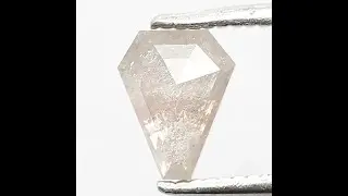 0.72 CT Geometric Rustic Diamond: Gray Red Loose Diamond