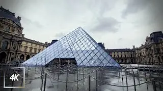 Внутри пирамиды Лувра | Прогулка по Лувру Париж 4k