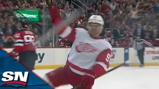 DeBrincat Buries Power-Play Marker for First Red Wings Goal to Even Score vs. Devils