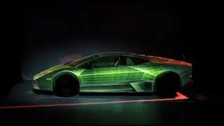 Lamborghini Reventon 3D body mapping diplay on car
