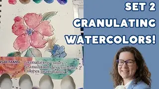 Testing New Granulating Watercolors Kuretake Set 2 & Painting Demo