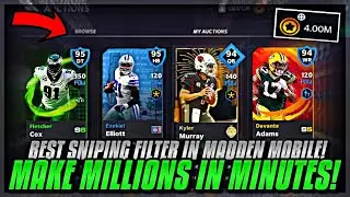 BEST SNIPING FILTER IN MADDEN MOBILE! MAKE MILLIONS IN MINUTES! Madden Mobile 21