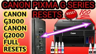  Red Lights Reset 👉Canon Pixma G Series G3000 Canon G2000 5B00 Service Required ink absorber