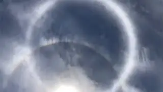 Rare Halo Spectacle In Midday Sky