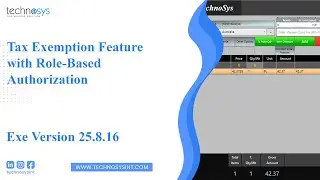 Tax Exemption Feature with Role-Based Authorization | TechnosysInt
