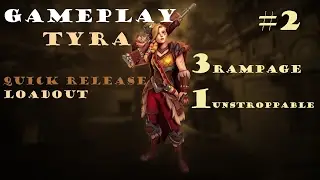paladins tyra gameplay - quick release loadout with 3x rampage and 1 unstoppable