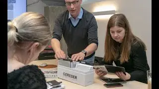 Akmens medžiagų pristatymas architektūros studijoje Heima