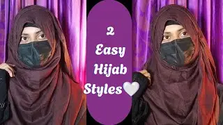 2 Easy Hijab Styles for Beginners💕|Simple Daily Wear Tutorial✨