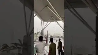 Heavy rain & wind in SMVT Bengaluru #indianrailways #banglore