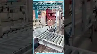 Carton Box Folding Machine #shorts