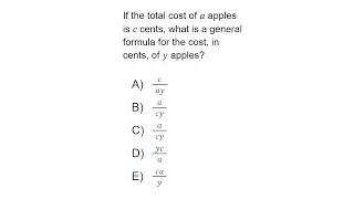ACT Math Problem 64 (Basic, 20+)