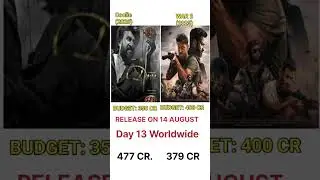 War 2 Vs Coolie 13 Day Box office collection, Box office collection #wartrailer #war2 #coolie