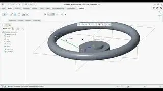 how to create car steering wheel in creo