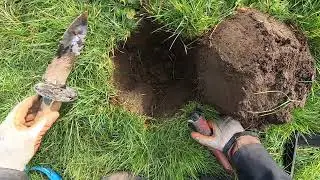 Deep targets with XP Deus 2 v4 HF2 coil on hillside.