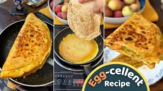 Easy Egg Breakfast Recipe l Egg Roll with Leftover chapati | Egg Recipe l Leftover Roti recipe #egg