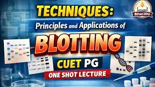 Techniques: Principles and Applications of Blotting | CUET PG One Shot Lecture | Bihar2DU