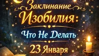 Заклинание Изобилия: Что Не Делать 23 Января