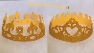 Como fazer Coroa de E V A - How to Make a Paper Crown