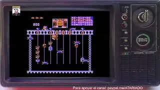 Donkey Kong Junior Arcade (Hack) - Genuine ATARI 800XL - ATARI 8 bit GAMEPLAY
