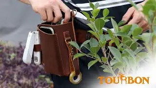 Tourbon Ultimate Tool Belt Bag | Multipurpose Leather Holster for Electricians, Gardeners & DIYers