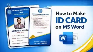 School / Office ID Card Design in MS Word | Full Guide