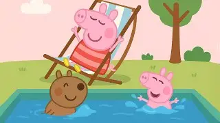 Peppa Pig&rsquo;s Relaxing Poolside Escape | A Calm Summer Moment | Peppa Pig Animation 🐷💧