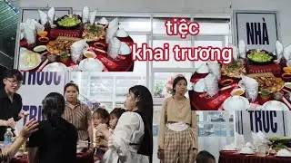 ăn chúc mừng khai trương hàng xóm#amthuc#food#khaitrương 
