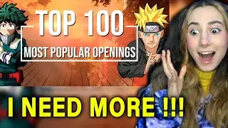 Top 100 Most Popular Anime Openings OF ALL TIME !! 🔥 FIRST TIME REACTION