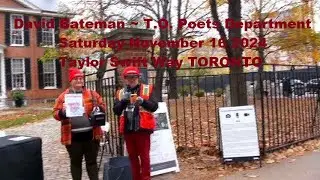 David Bateman, T.O. Poets Department on Taylor Swift Way, Toronto.  Saturday November 16 2024