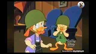 Darkwing Duck- Drake caught Gosalyn of trying to unwrap a present scene
