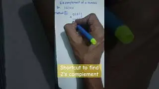 Shortcut to find 2's complement #electronics #digital electronics#number system