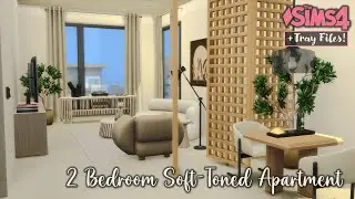 2 Bedroom Soft-Toned Apartment | The Sims 4 Stop Motion Build | + Tray Files #cityliving #apartment