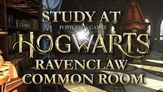 Study in the Ravenclaw Common Room 📘 🌧️| Harry Potter Hogwarts Study Ambience (No Music)