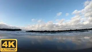 One hour relaxing beach sky ocean waves Japan 4K Iwasehama Beach 岩瀬浜海水浴場 ASMR