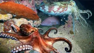 Chàng Thợ Lặn Phú Quý Chạm Mặt Cá Mú, Mực Nang & Bạch Tuộc Khổng Lồ Trong Vực Sâu 😱