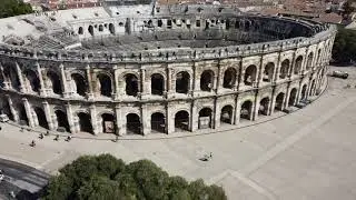 Drone dji cin&eacute;matique: Ar&egrave;nes de Nimes