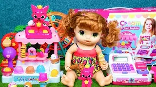 8 Minutes Satisfying with Unboxing Pinkfong Ice Cream Store Cash Register ASMR🎀 | Toy World Unboxing